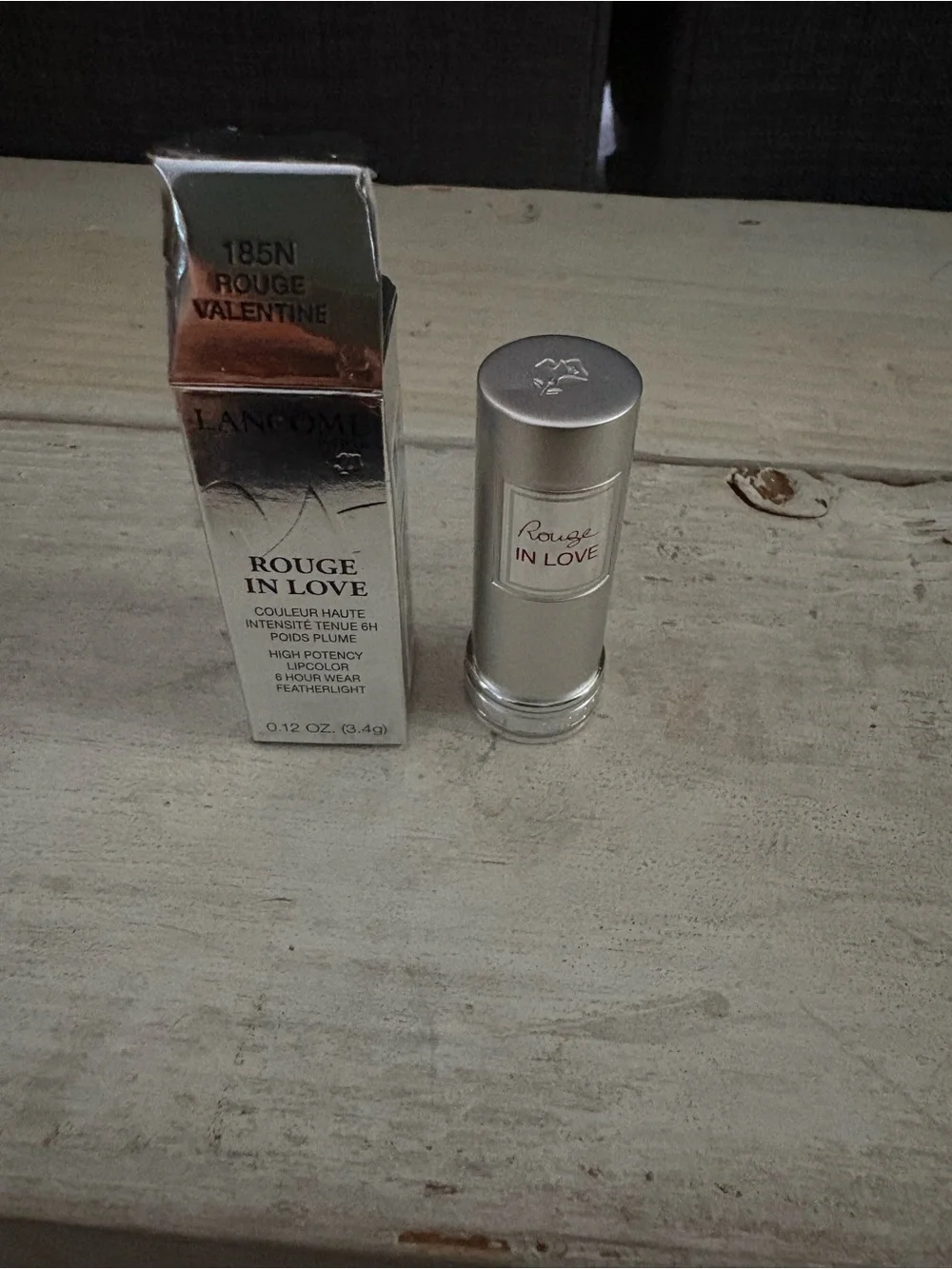 Lancôme Rouge in Love Lipstick 185N Rouge Valentine High Potency NIB